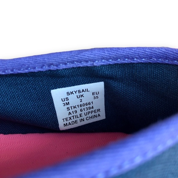 Sperry Top Sider Skysail Navy Blue Espadrilles Girls Size 3 - Picture 11 of 13